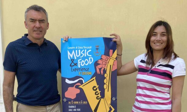 MUSIC&FOOD EXPERIENCE 2023 002 Da sinistra il sindaco Bernardi e l'assessora Sara Tonini